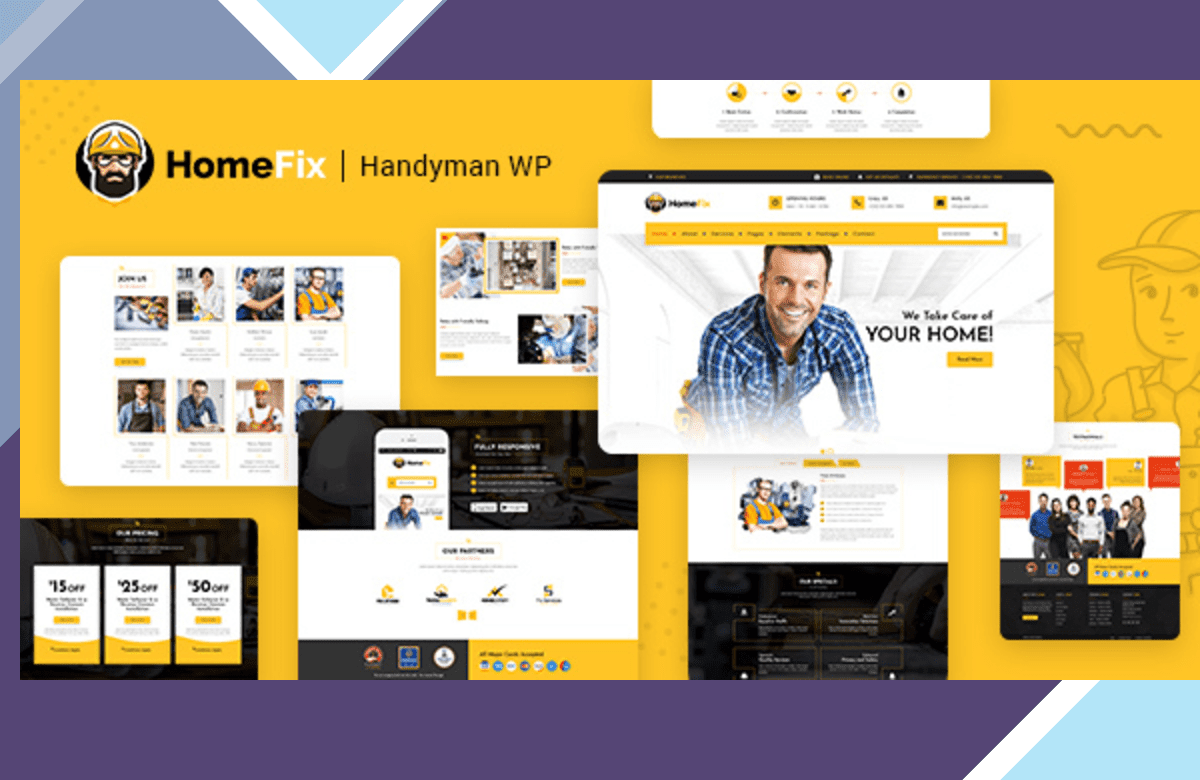 HomeFix Plumber Handyman Maintenance Theme screenshot