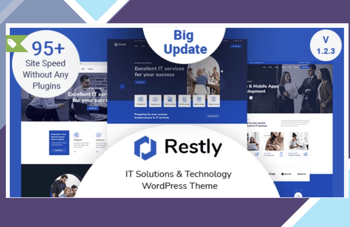 Restly – IT Solutions and Technology WordPress Theme screenshot