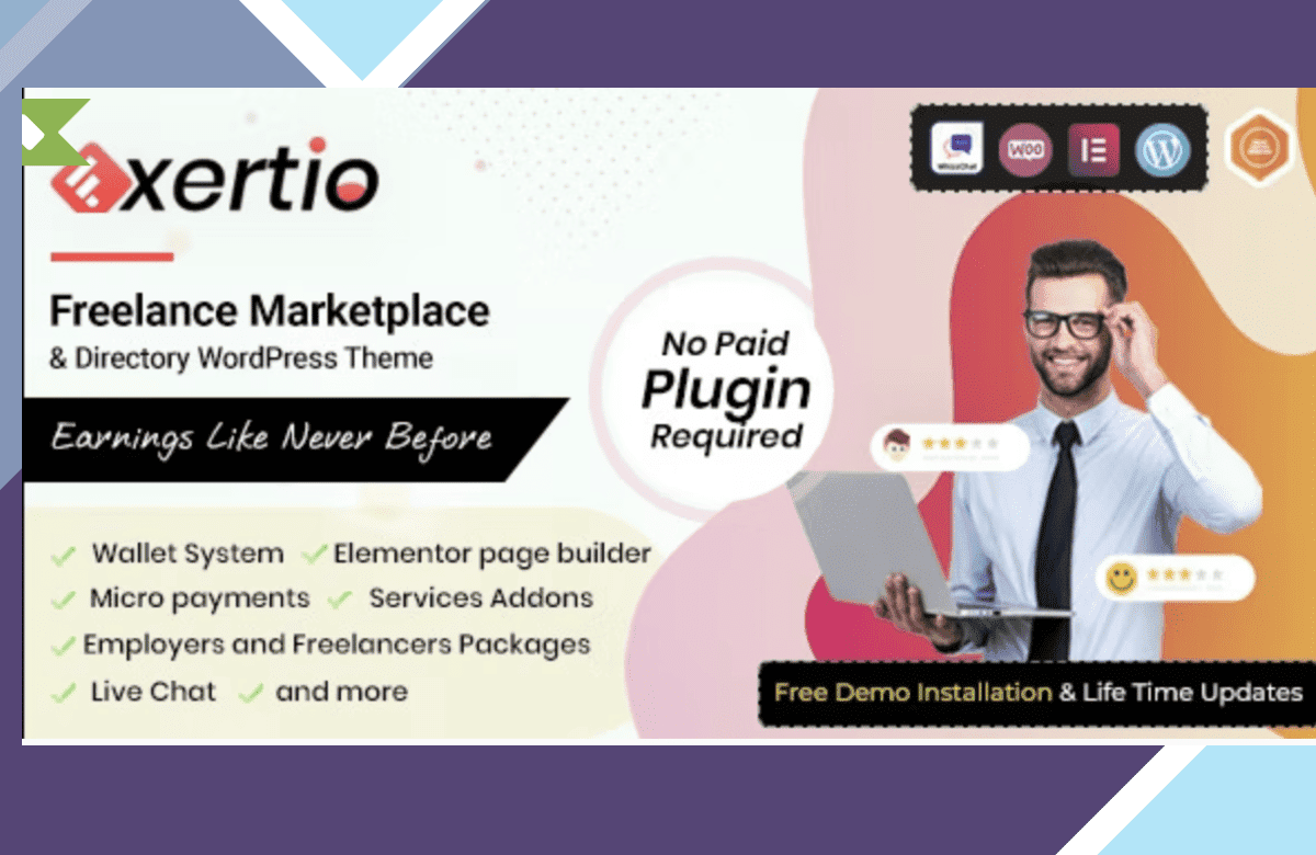 Exertio – Freelance Marketplace WordPress Theme screenshot