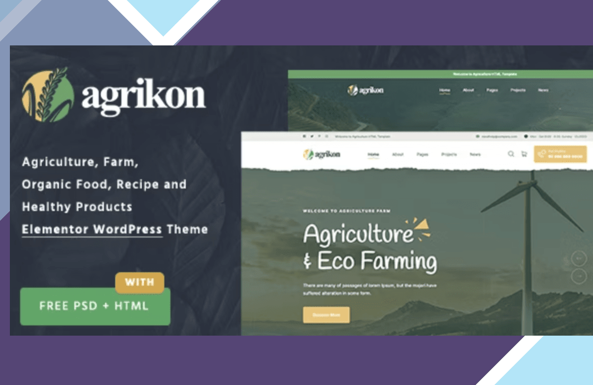 Agrikon – Organic Food and Agriculture WooCommerce Theme screenshot