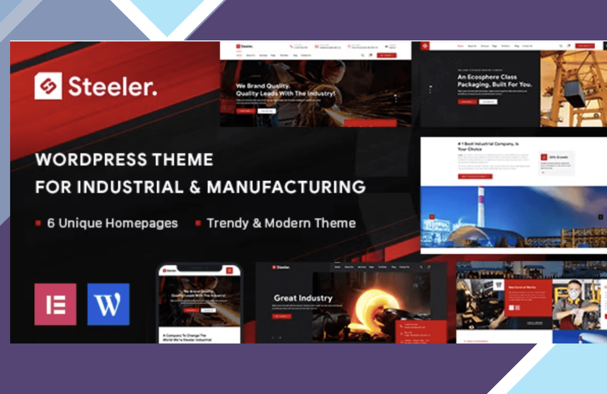 Steeler – Industrial and Manufacturing WordPress Theme screenshot