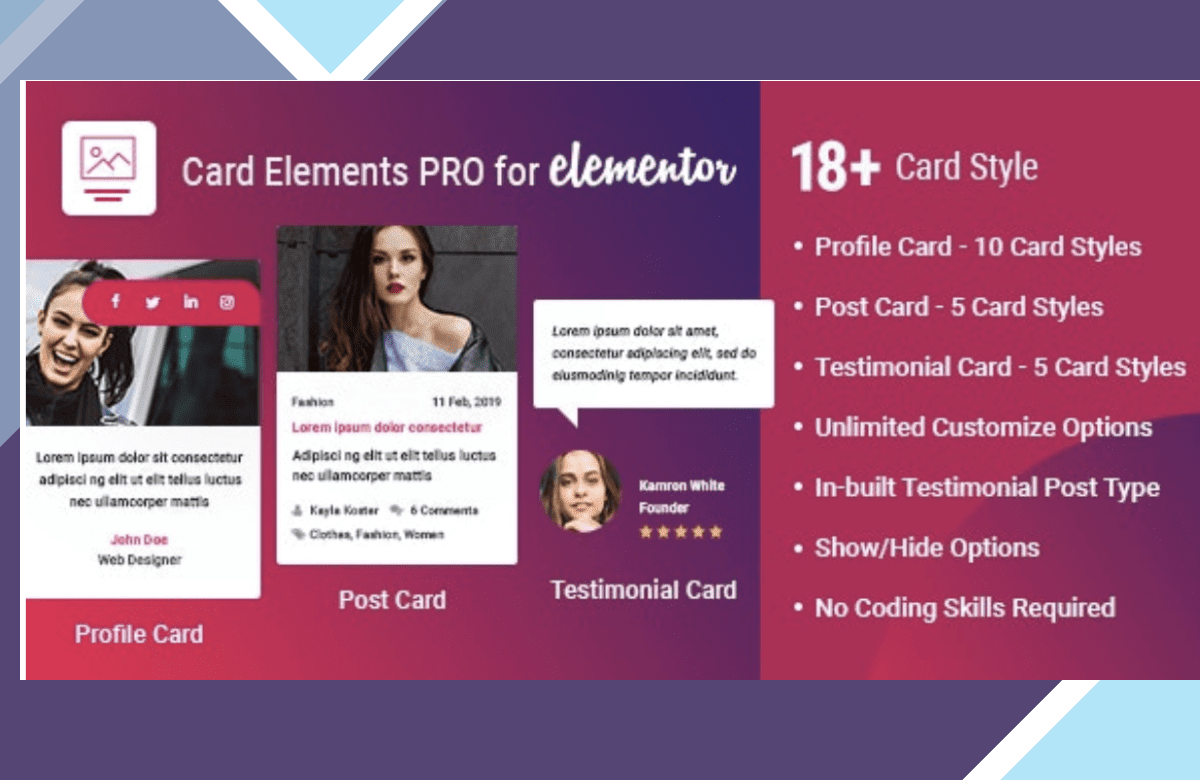 Card Elements Pro for Elementor screenshot
