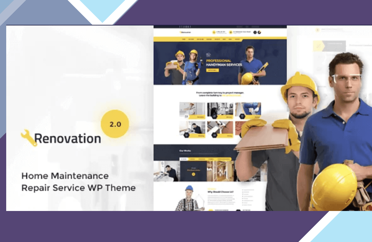 Renovation – Repair Service, Home Maintenance Elementor WP Theme screenshot