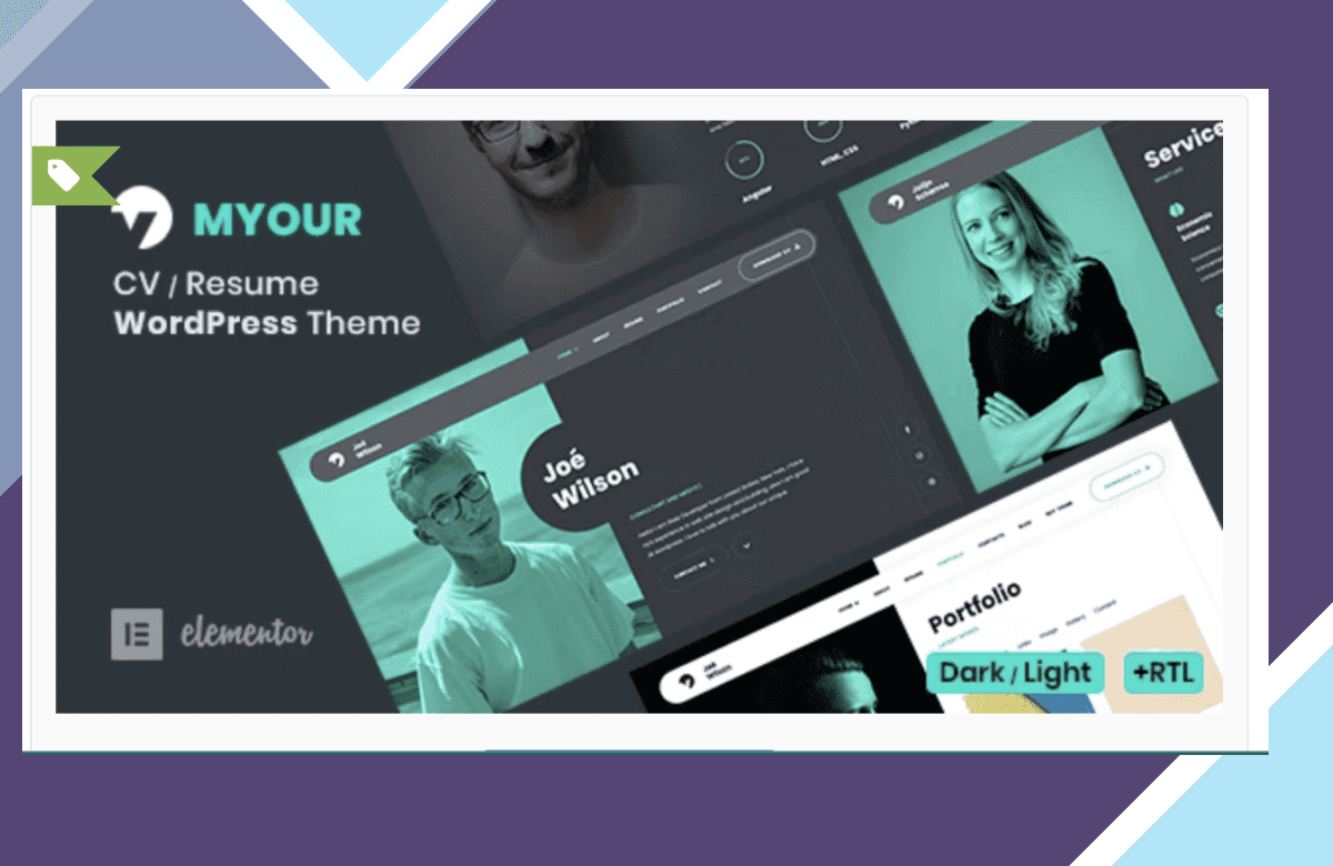 Myour – CV Resume WordPress Theme screenshot
