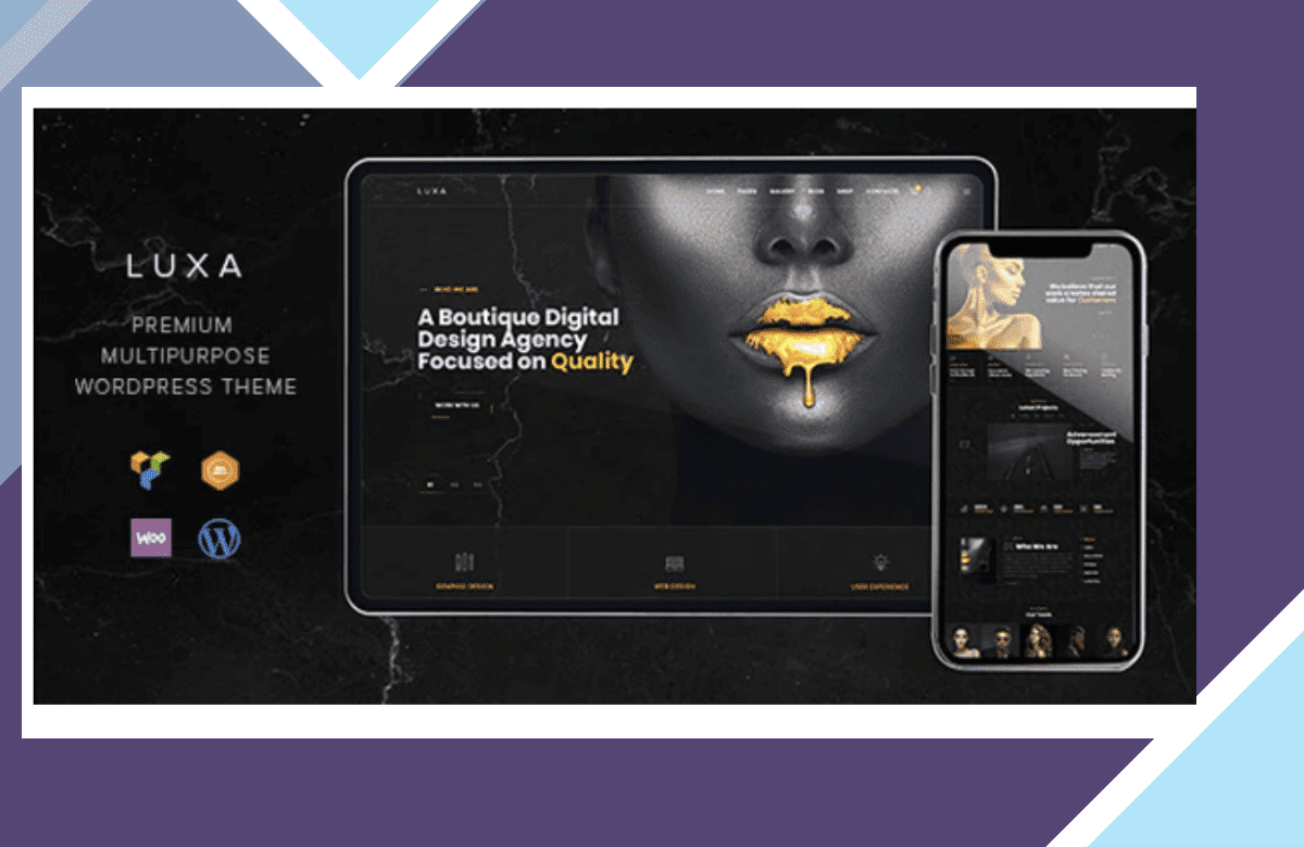 Luxa – Luxury Black MultiPurpose WordPress Theme screenshot
