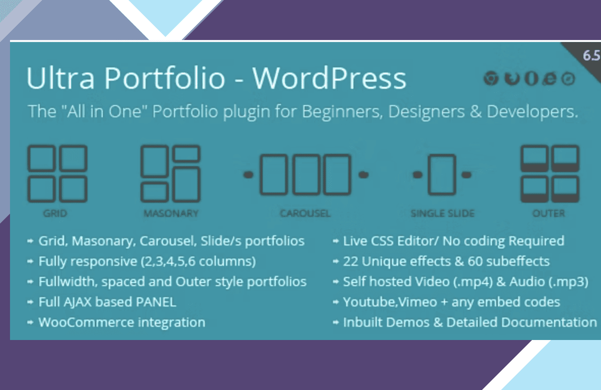 Ultra Portfolio – WordPress Plugin screenshot