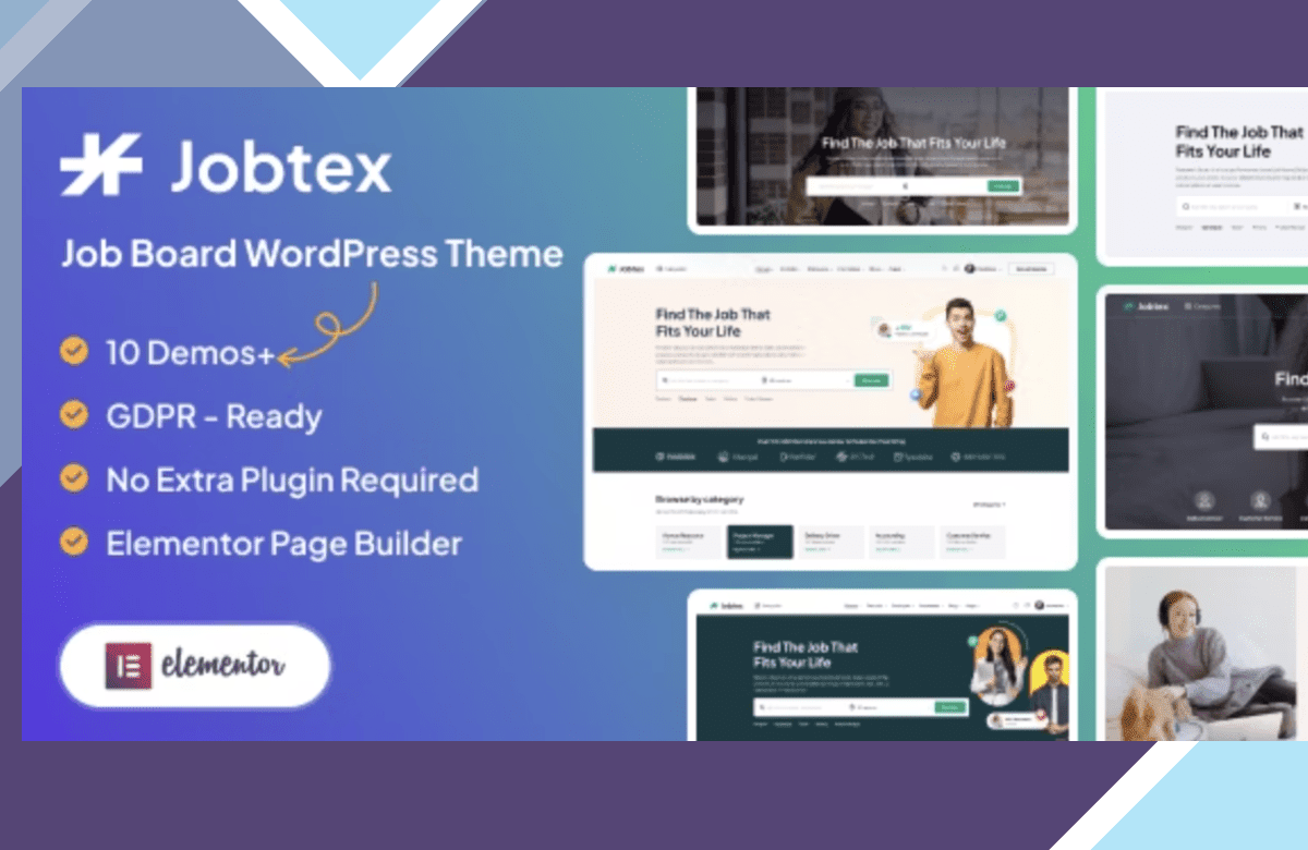 Jobtex – Job Board WordPress Theme screenshot
