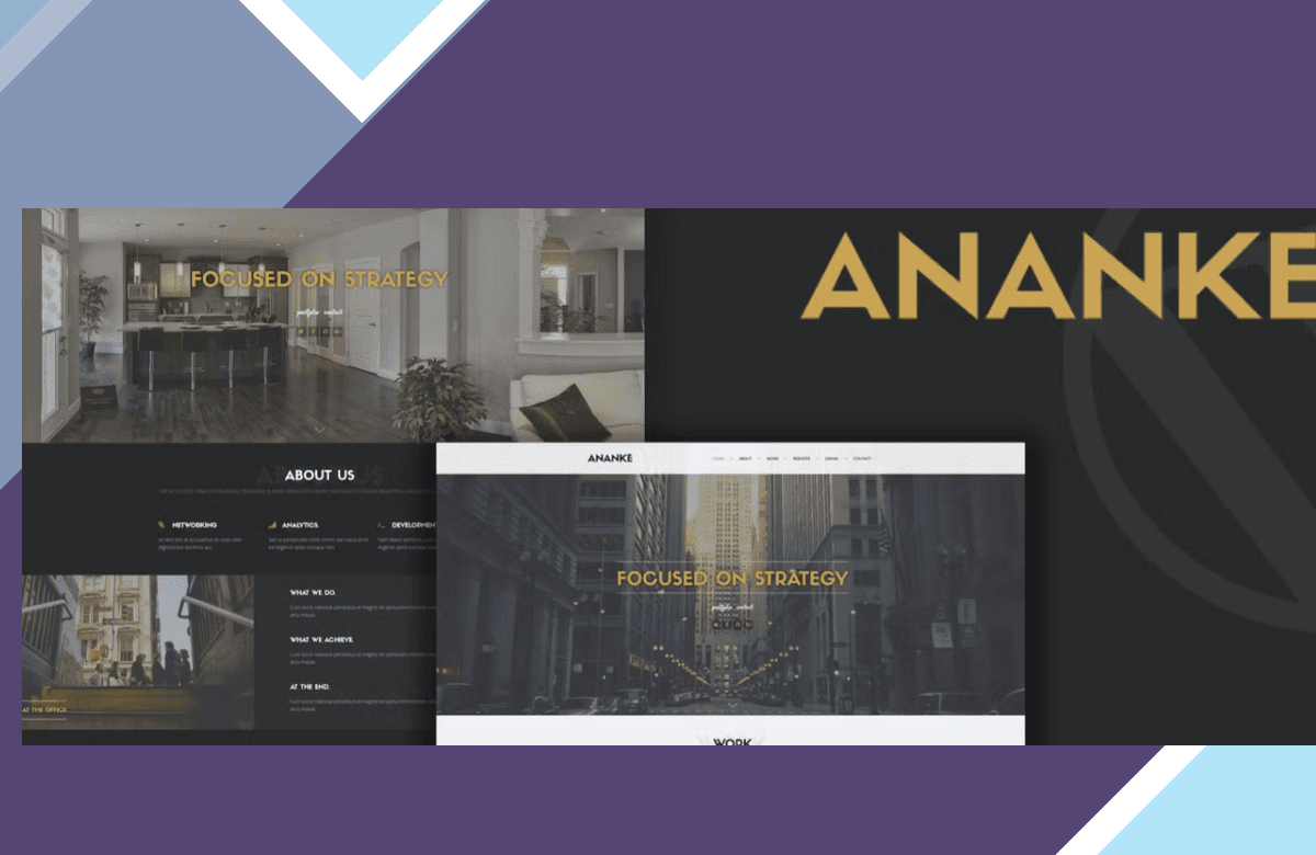 Ananke – One Page Parallax WordPress Theme screenshot