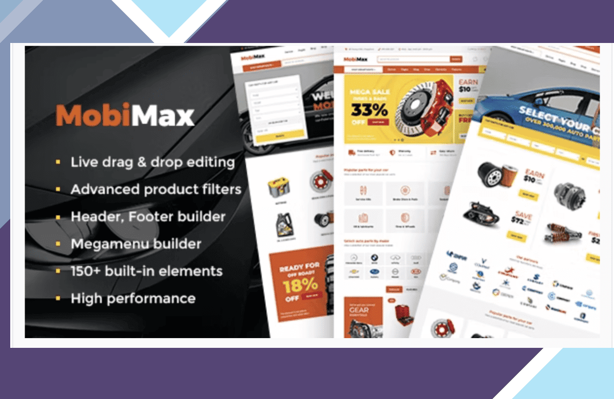 Mobimax – Auto Parts WordPress Theme + WooCommerce Shop screenshot