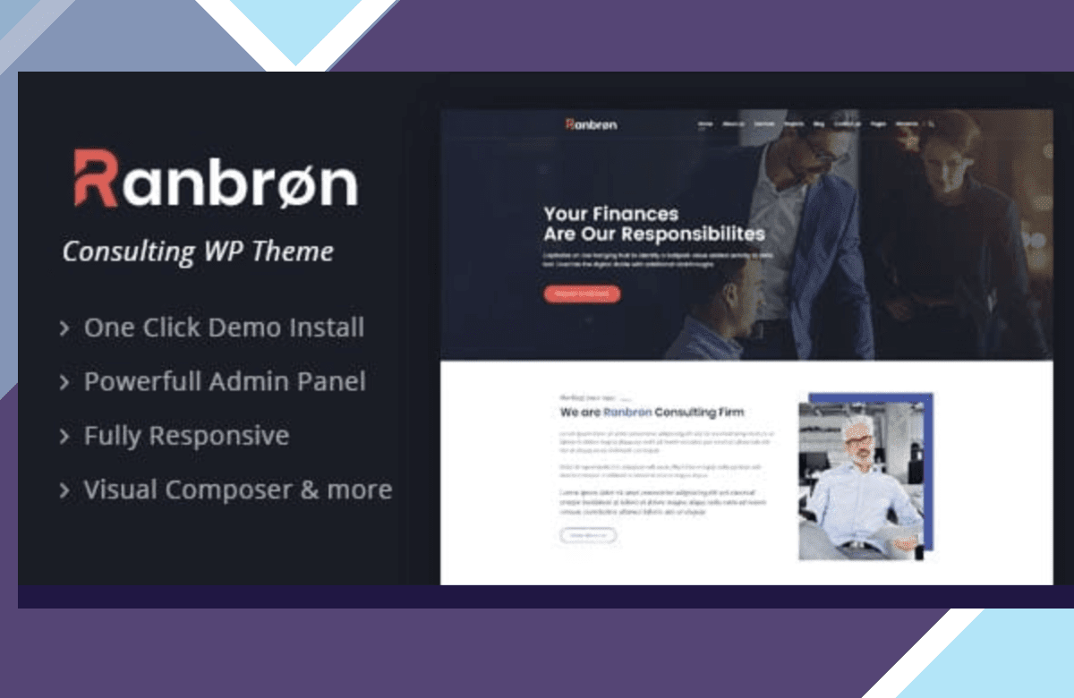 Ranbron – Business and Consulting WordPress Theme screenshot