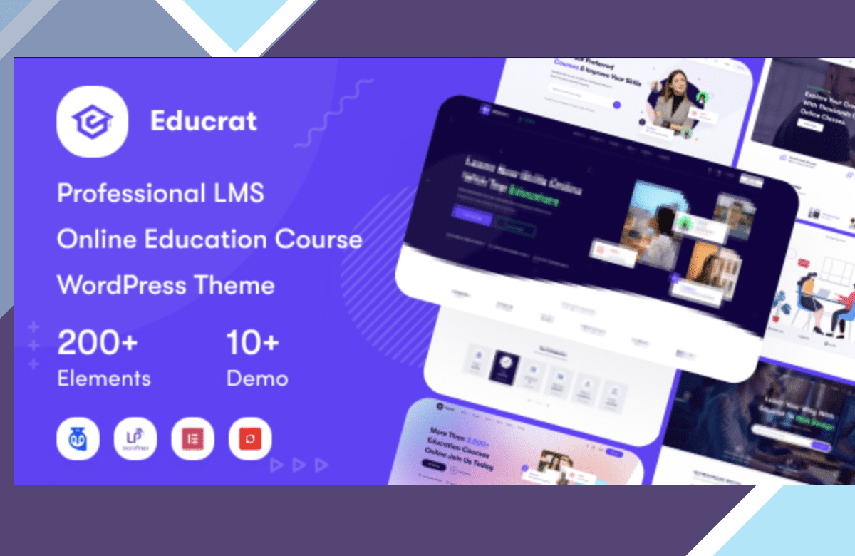 Educrat – Online Course Education WordPress Theme screenshot