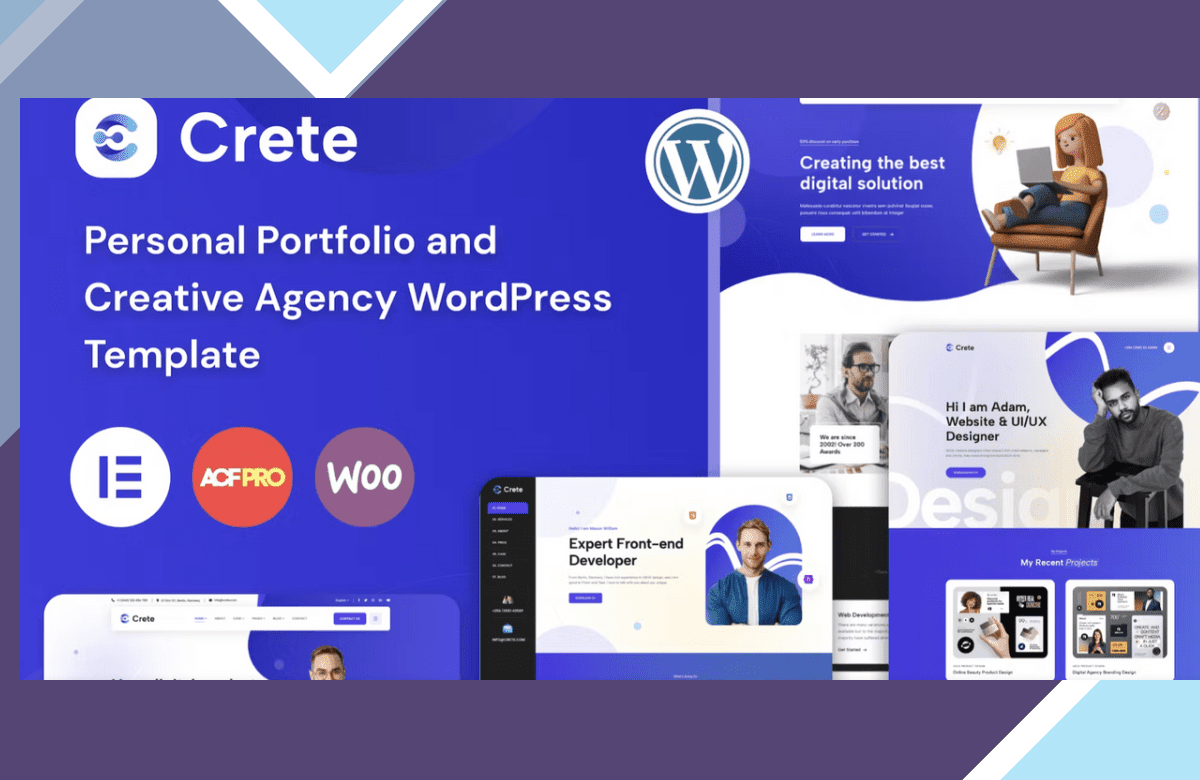 Crete – Portfolio and Agency WorPress Theme screenshot