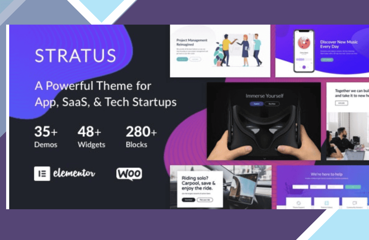 Stratus – App, SaaS and Software Startup Tech Theme screenshot