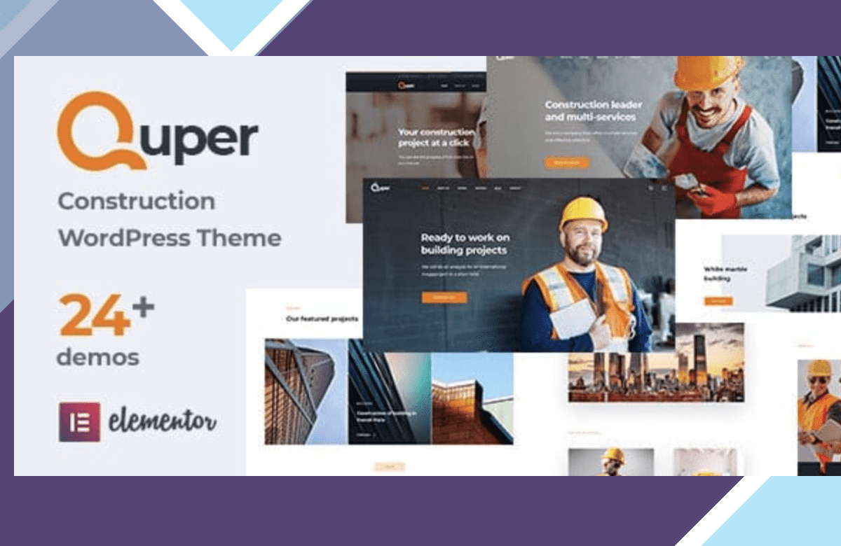 Quper | Construction and Architecture WordPress Theme screenshot