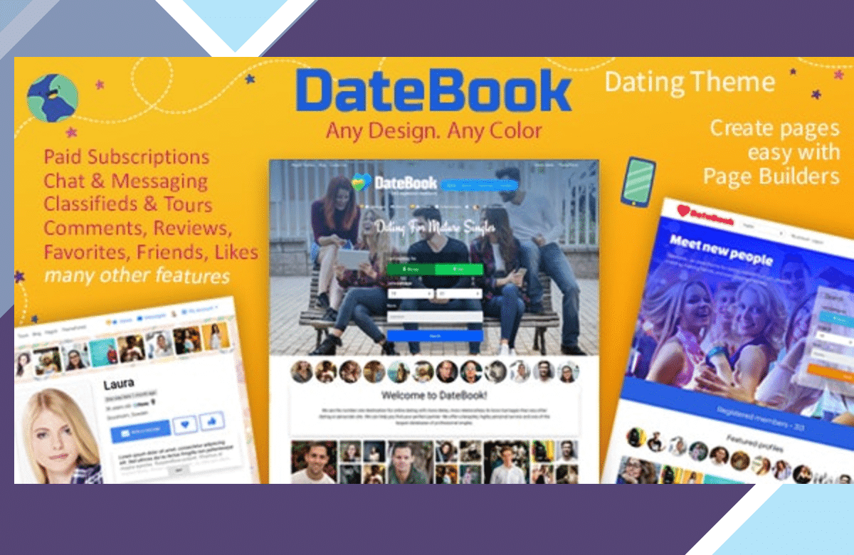 DateBook – Dating WordPress Theme screenshot