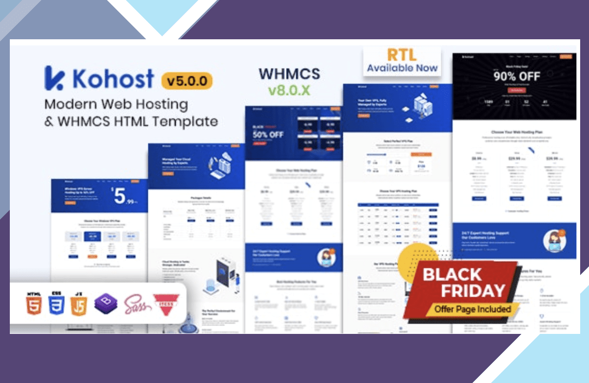 Kohost – Modern Web Hosting and WHMCS Template screenshot