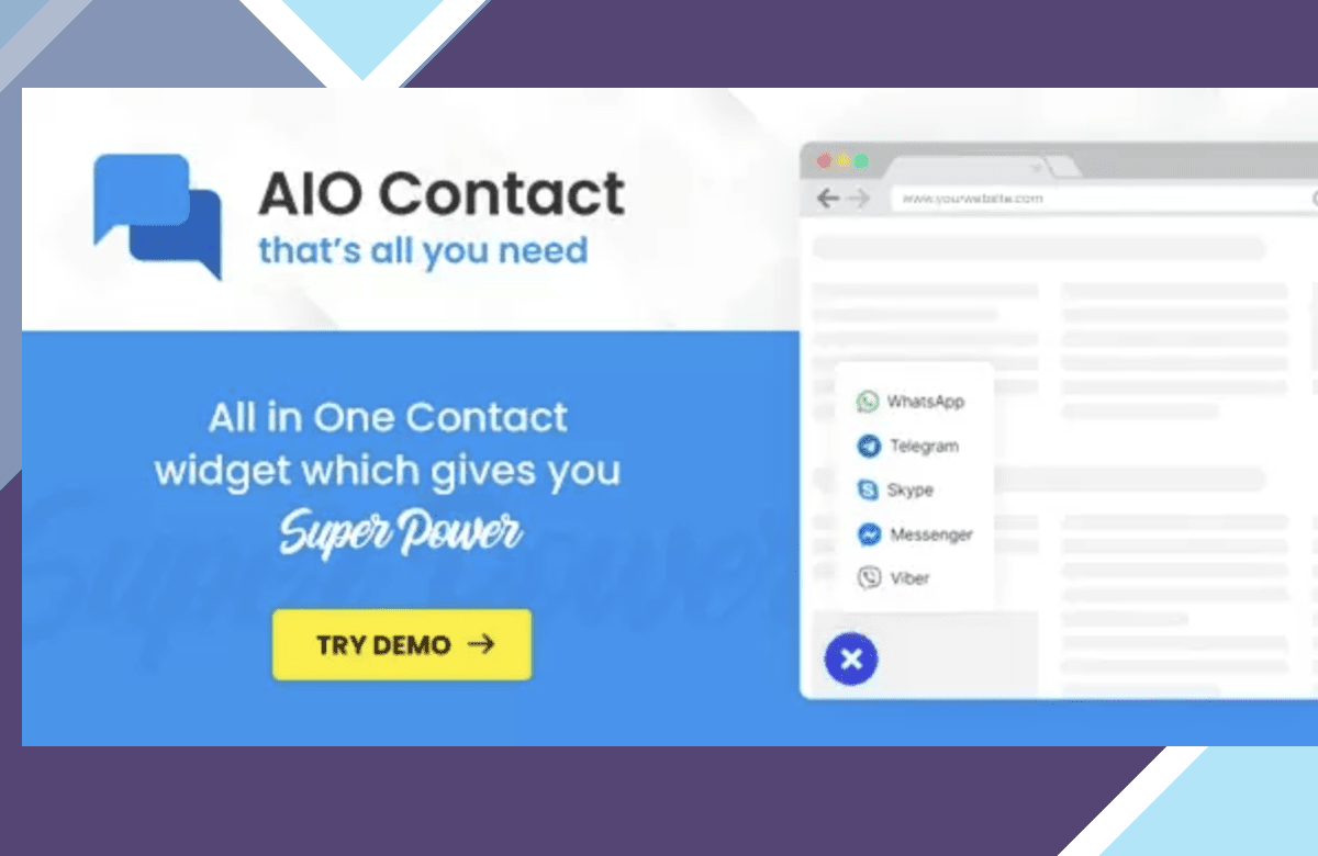 AIO Contact – All in One Contact Widget – Support Button screenshot