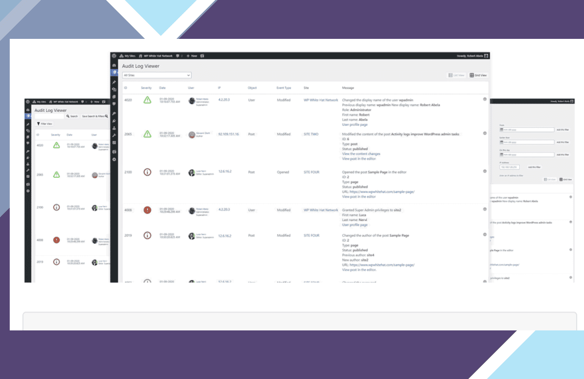WP Activity Log Premium screenshot