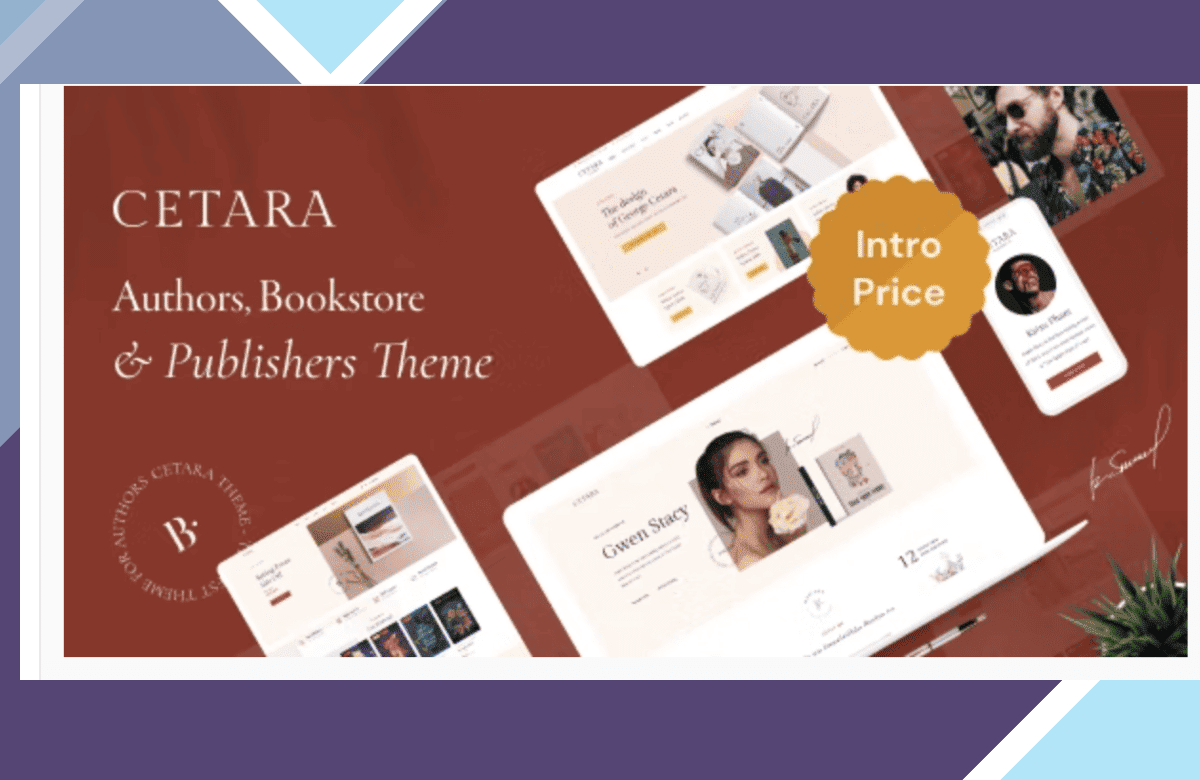 Cetara – Beautiful WordPress Theme for Authors screenshot