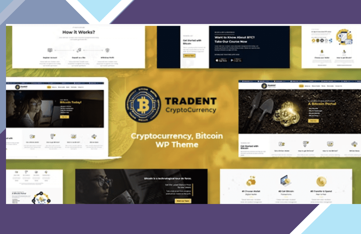 Tradent Cryptocurrency – Bitcoin, Cryptocurrency Theme screenshot