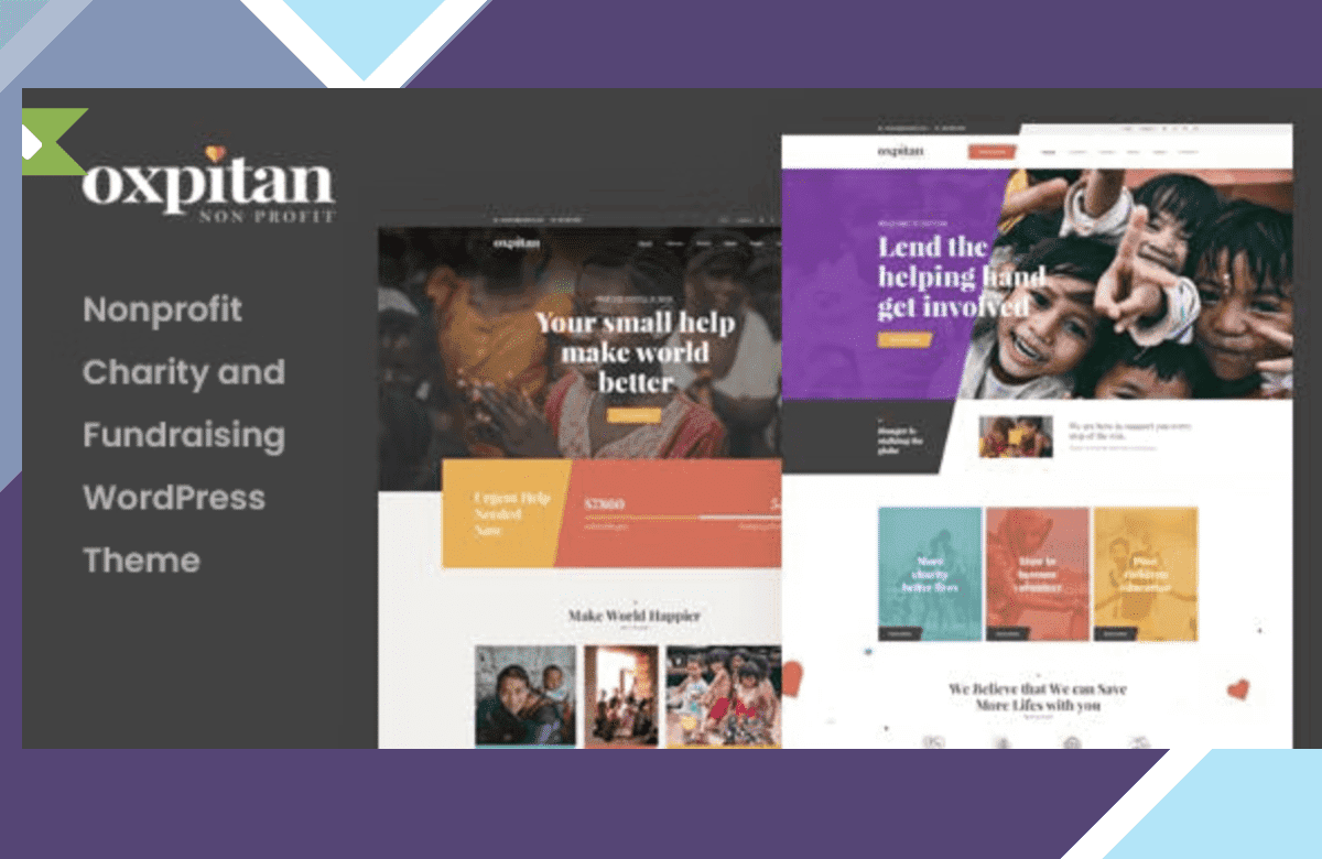 Oxpitan – Nonprofit Charity WordPress Theme screenshot