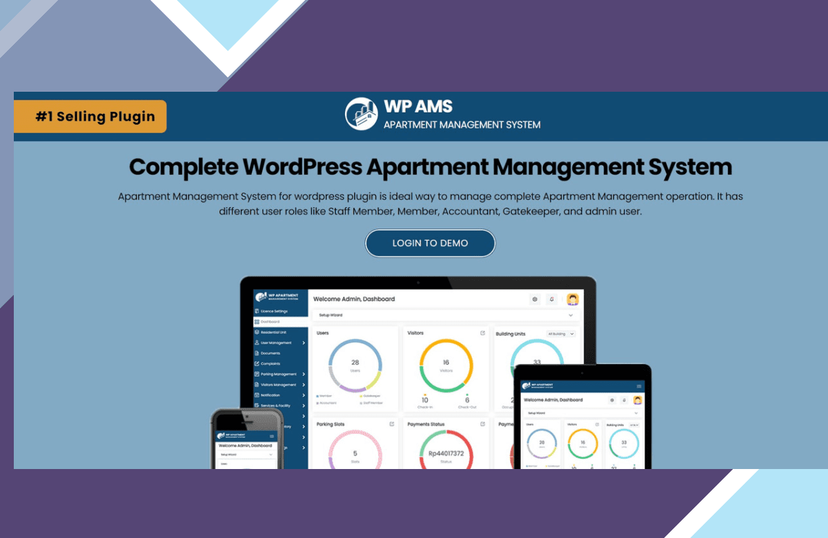 WPAMS – Apartment Management System for wordpress screenshot