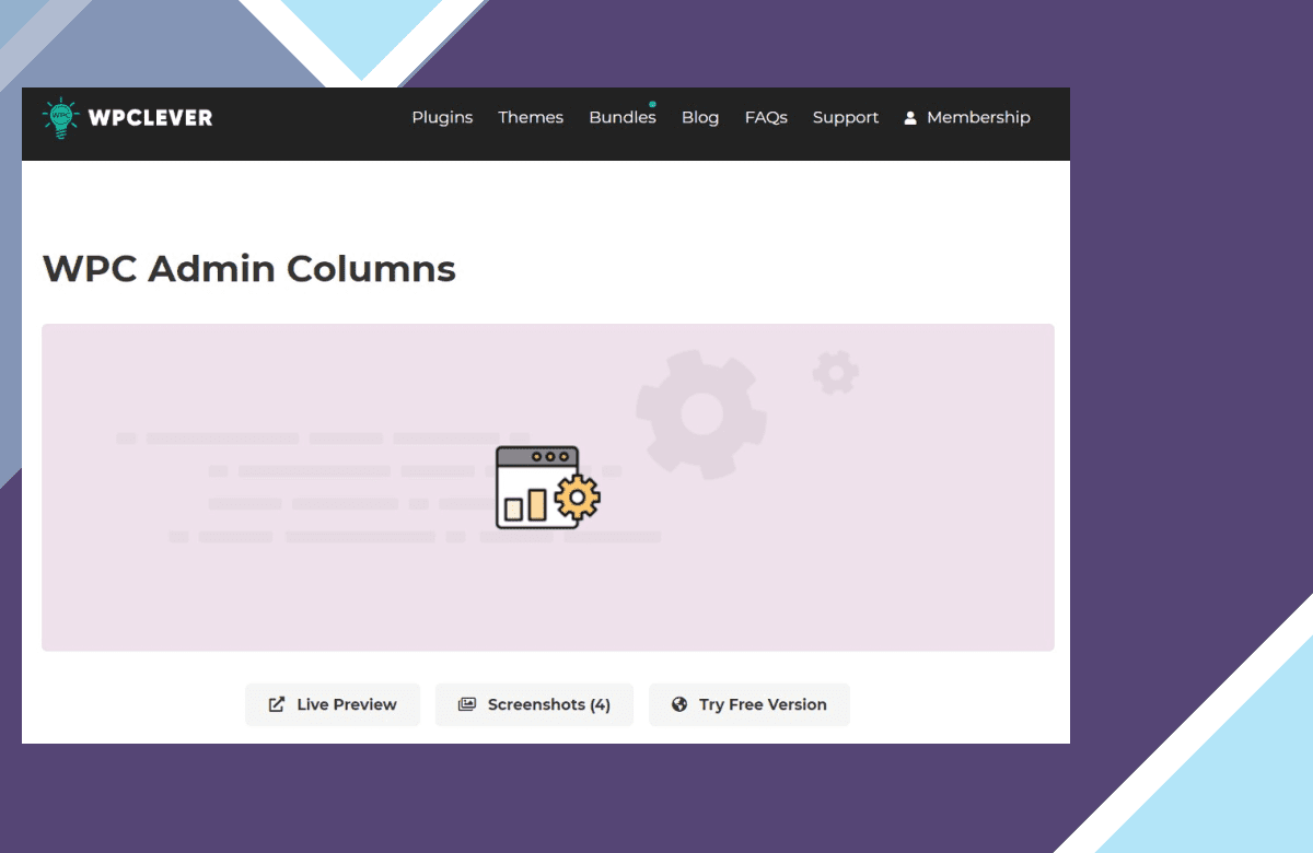 WPC Admin Columns screenshot