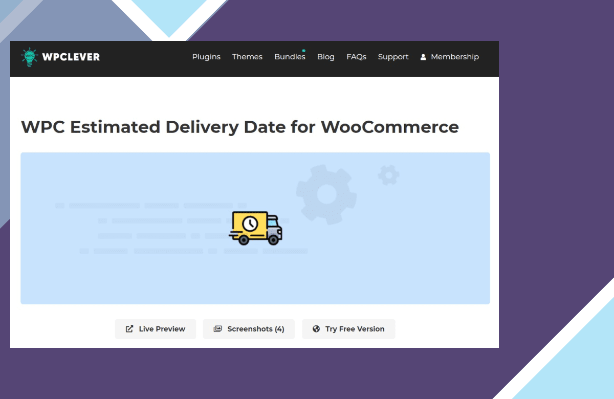 WPC Estimated Delivery Date for WooCommerce screenshot