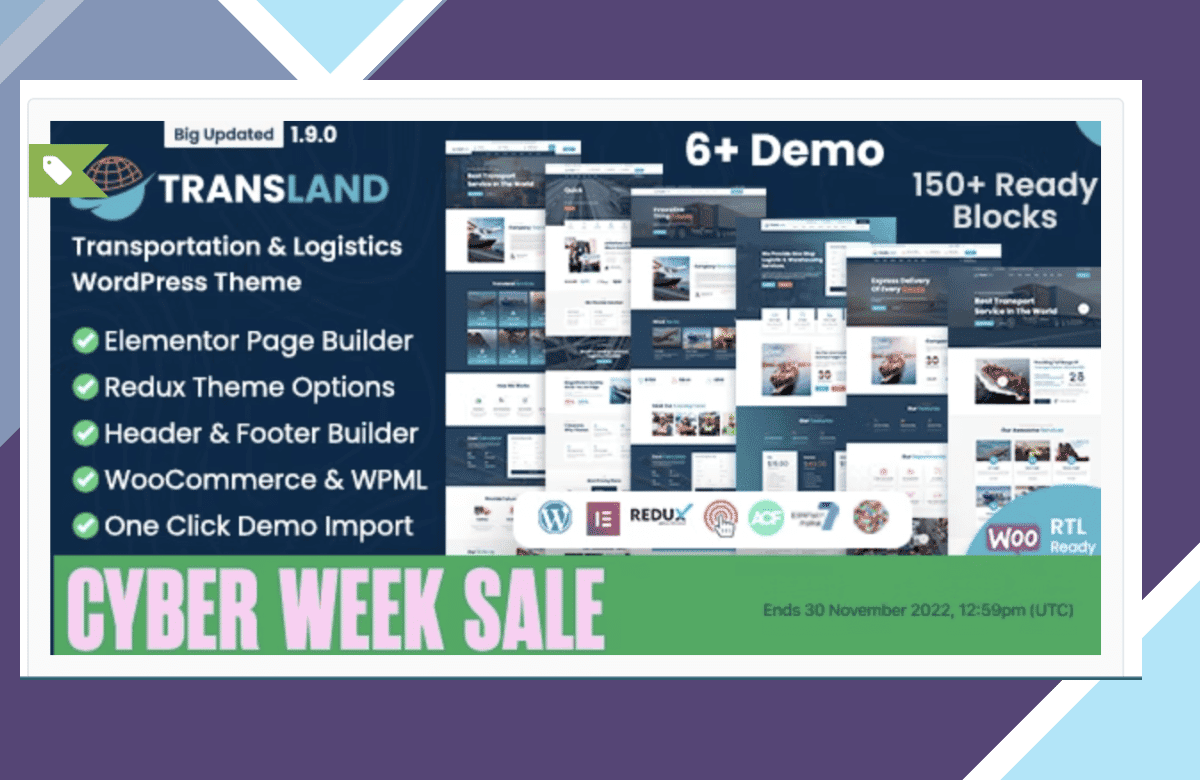 Transland – Transportation and Logistics WordPress Theme screenshot