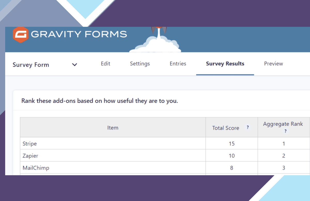 Gravity Forms Survey screenshot