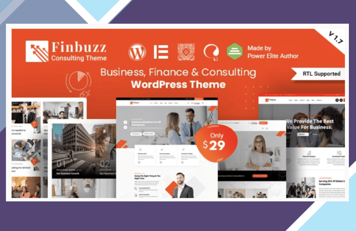 Finbuzz – Corporate Business WordPress Theme screenshot