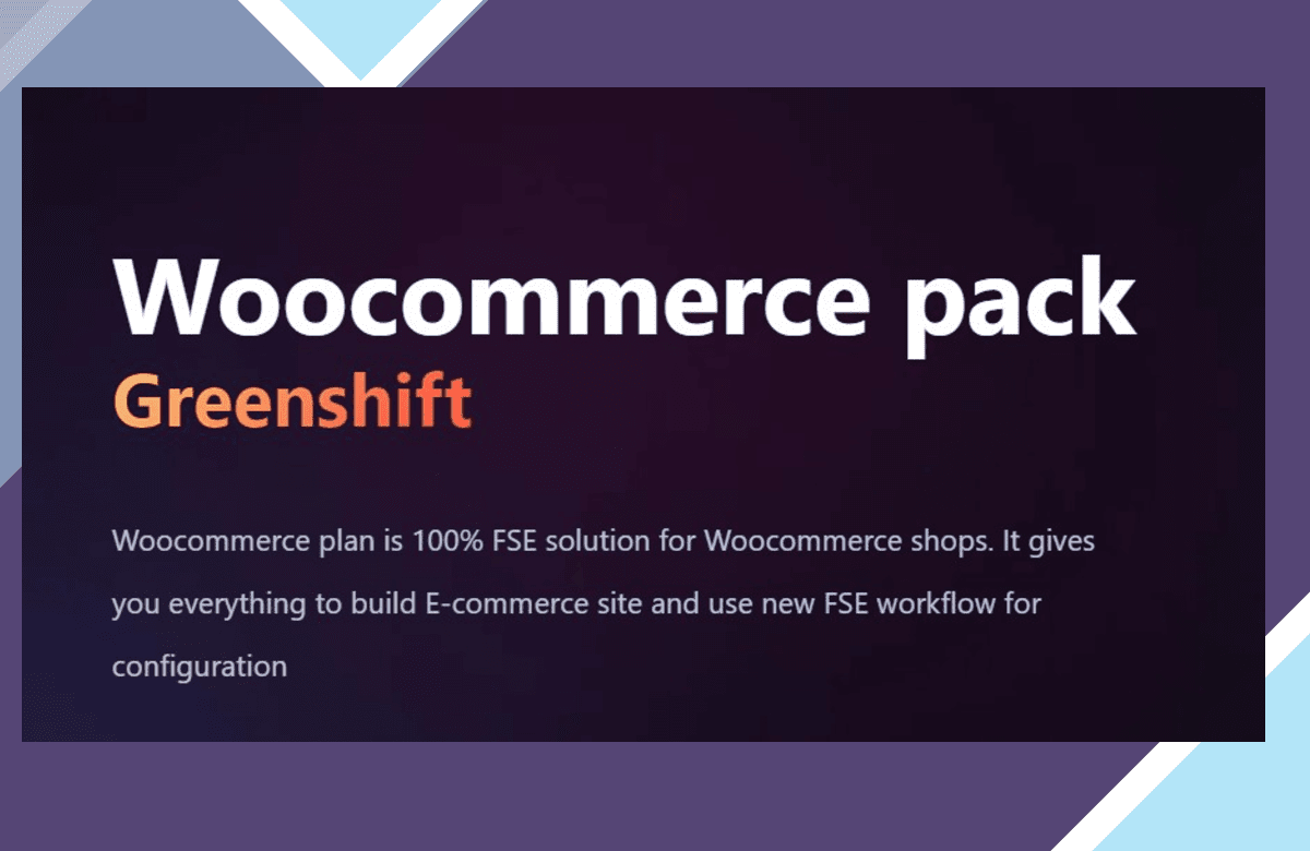 Greenshift Woocommerce screenshot