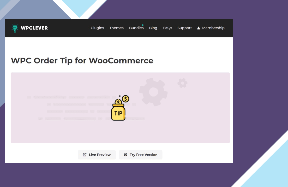 WPC Order Tip for WooCommerce screenshot