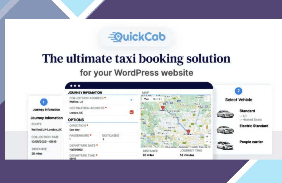 QuickCab – WooCommerce Taxi Booking Plugin screenshot