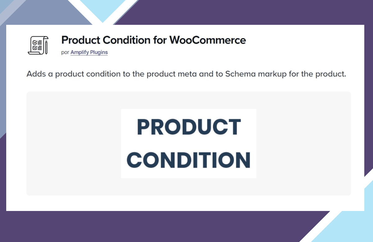 Product Condition for WooCommerce screenshot