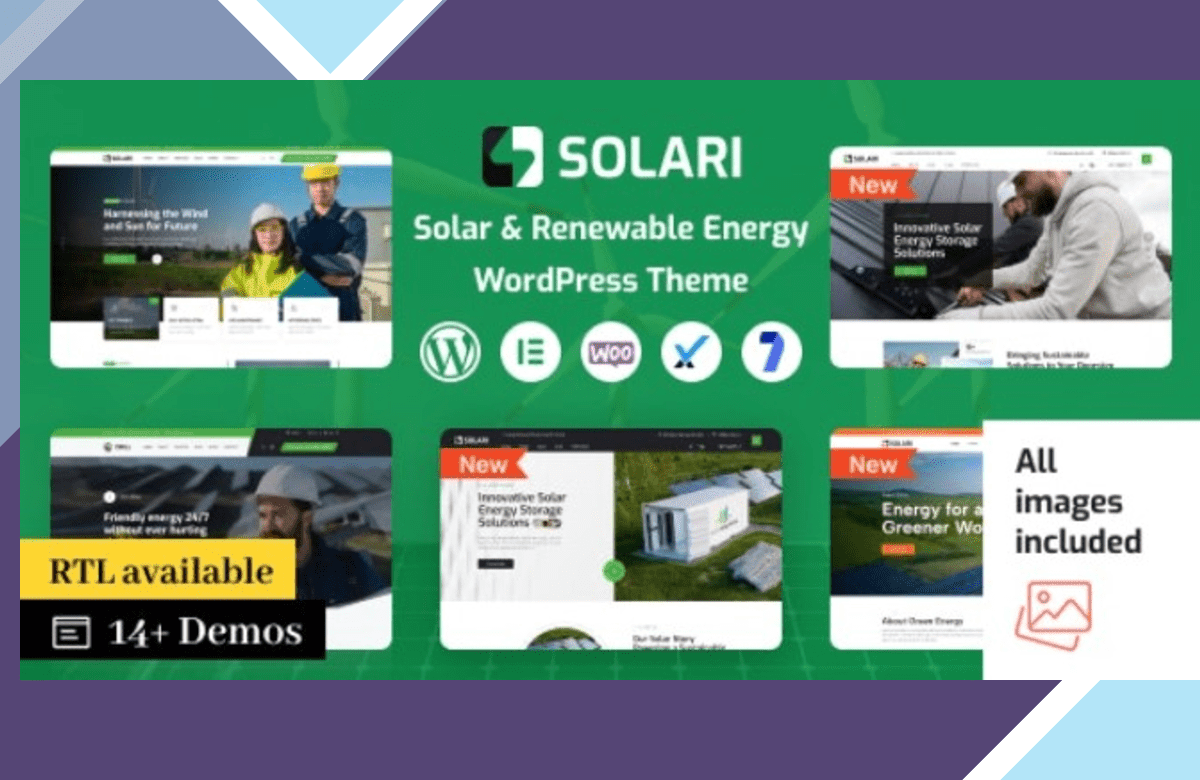 Solari – Ecology and Solar Energy WordPress Theme screenshot