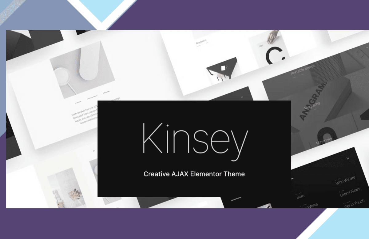 Kinsey – Creative AJAX Elementor Theme screenshot
