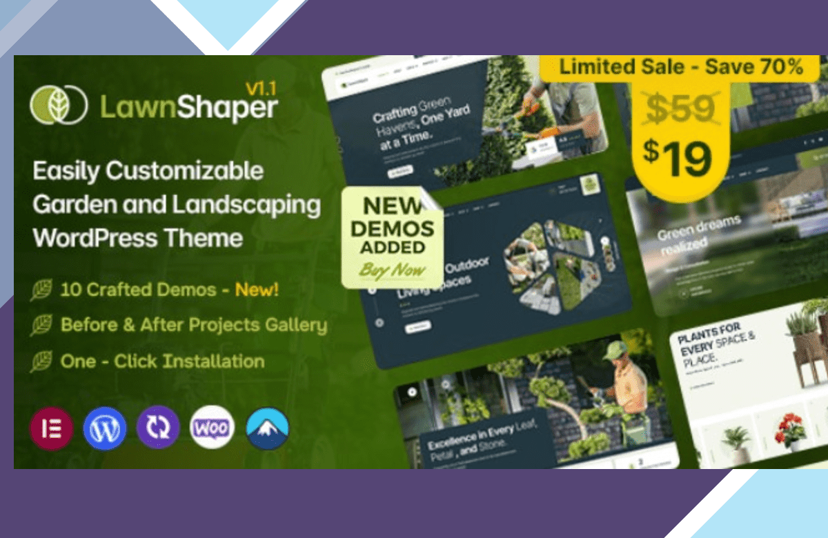 Lawnshaper – Gardening and Landscaping WordPress Theme screenshot
