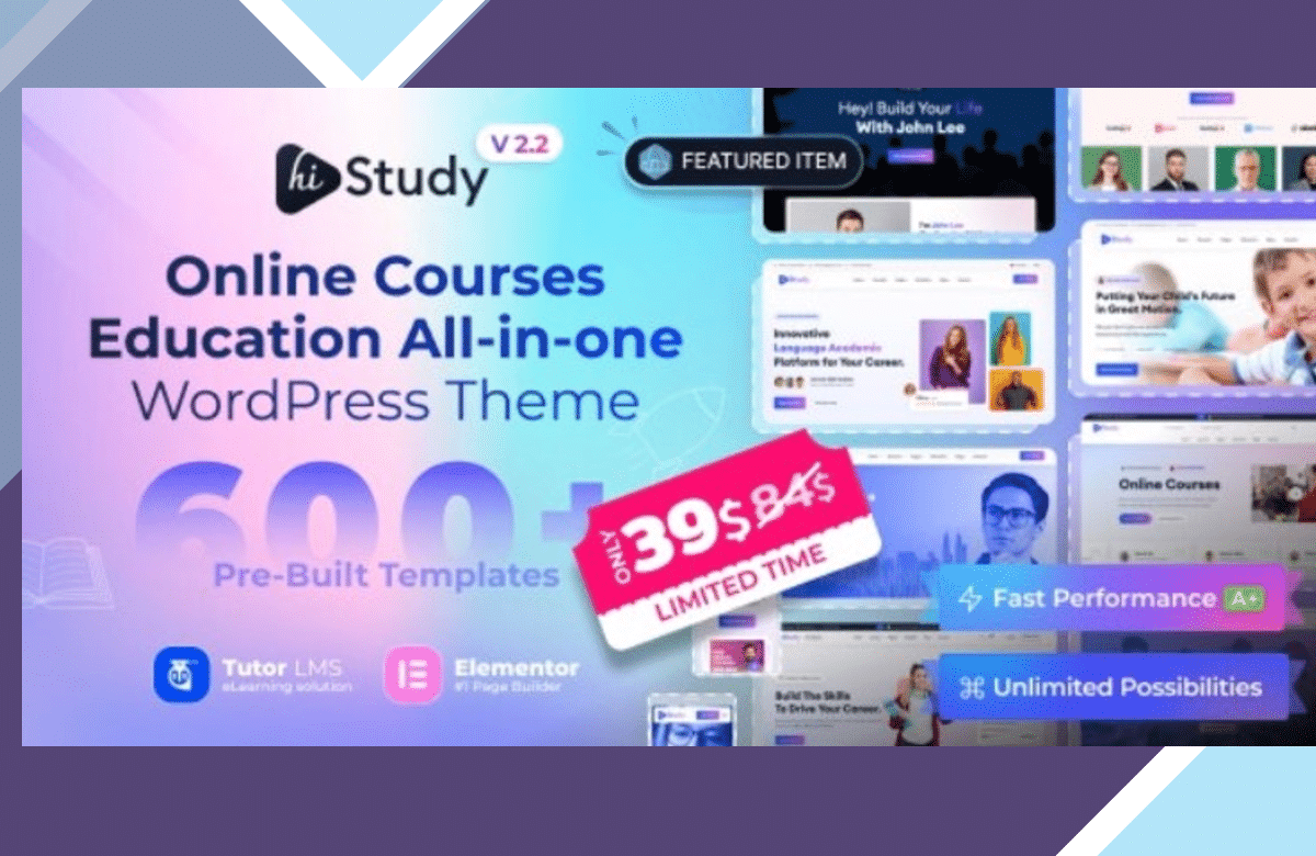 HiStudy – Education WordPress Theme screenshot