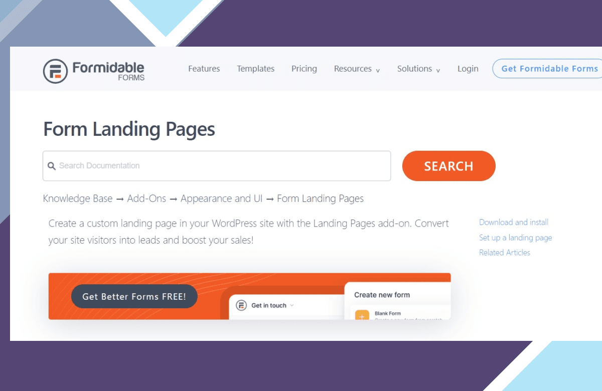 Formidable Landing Pages screenshot