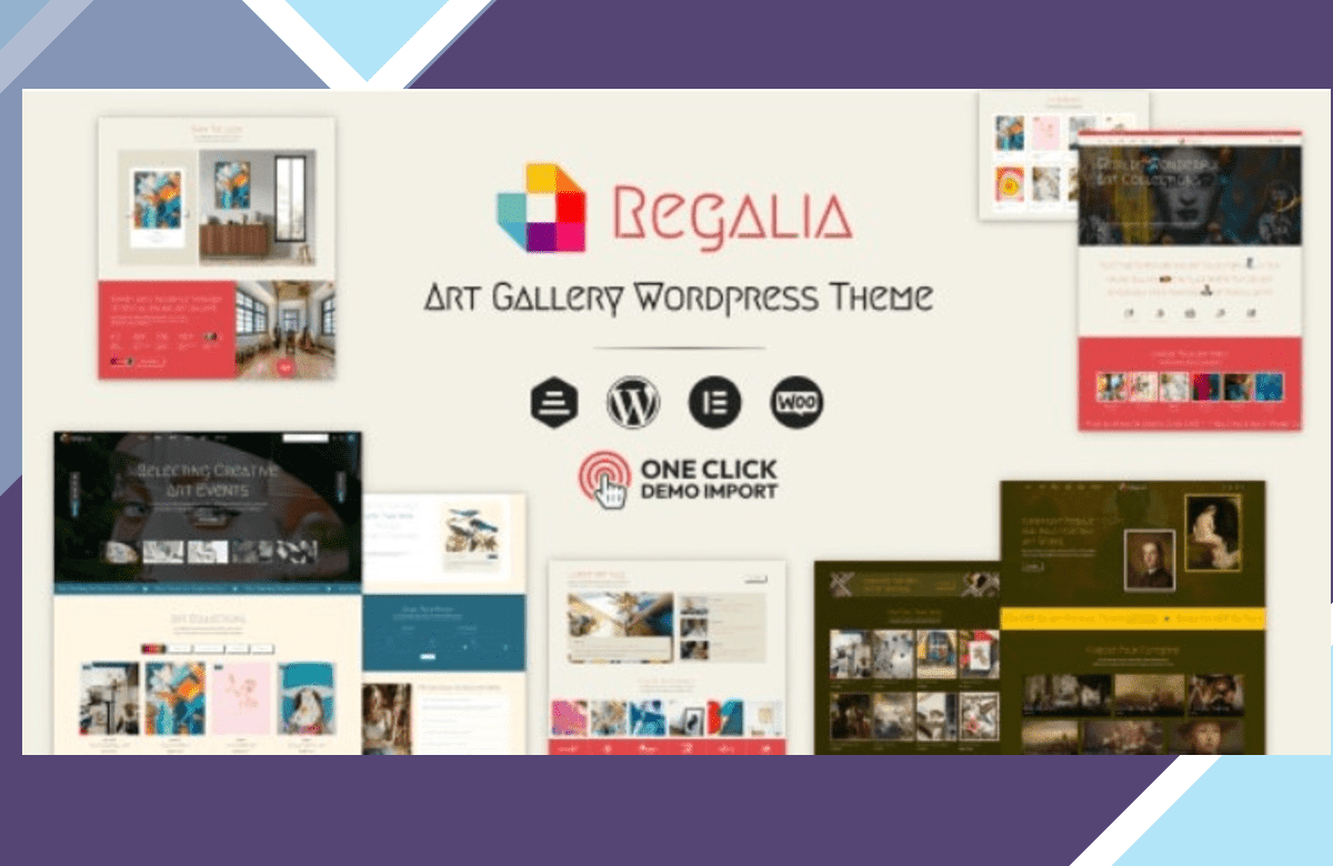 Regalia – Artist Portfolio, Art Gallery Theme screenshot