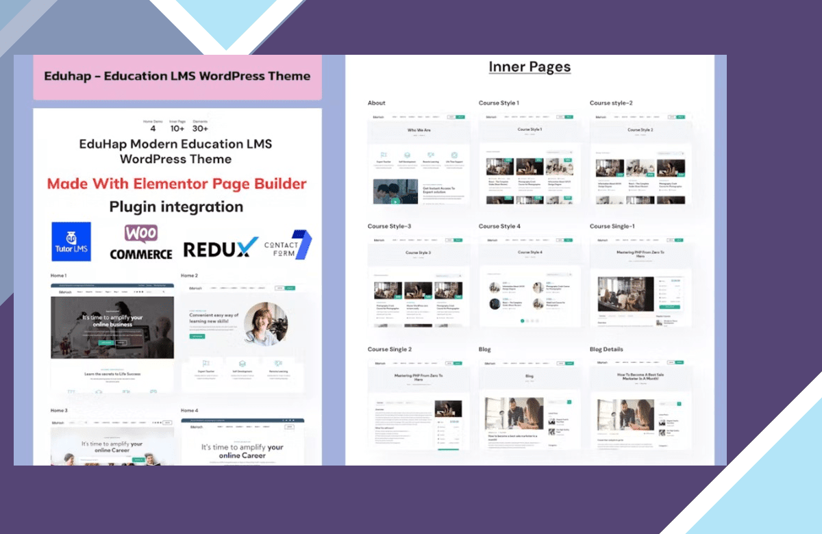 Eduhap – Education LMS WordPress Theme screenshot
