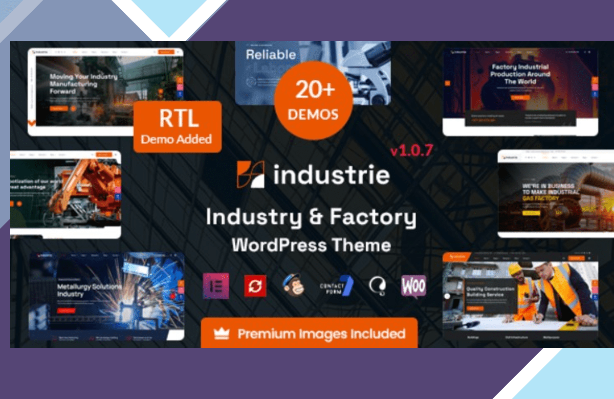 Industrie – Factory and Industry WordPress Theme screenshot