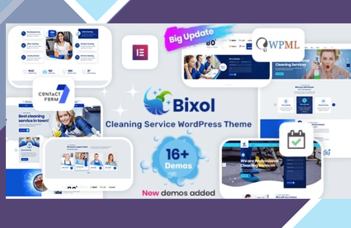 Bixol – Cleaning Services WordPress screenshot