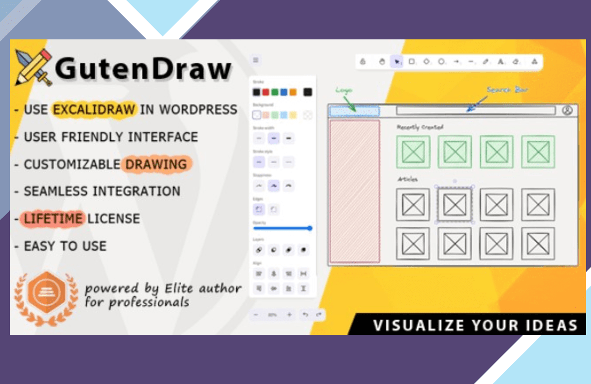 GutenDraw – Visualize Ideas with Excalidraw in WordPress screenshot