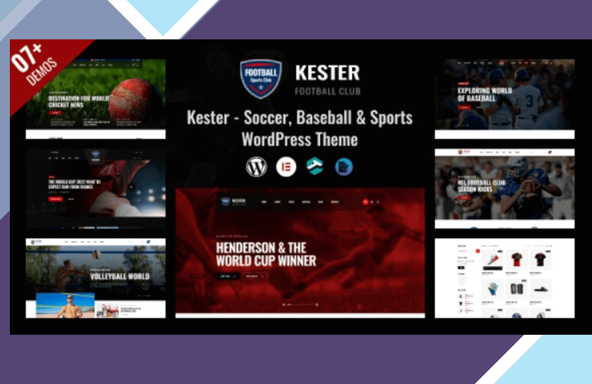 Kester – Soccer Club and Sports News WordPress Theme screenshot