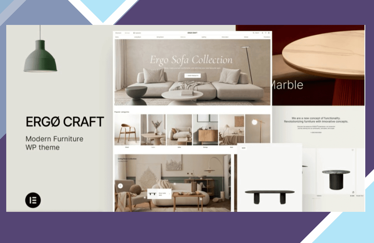 ErgoCraft – Furniture Shop WordPress Theme screenshot