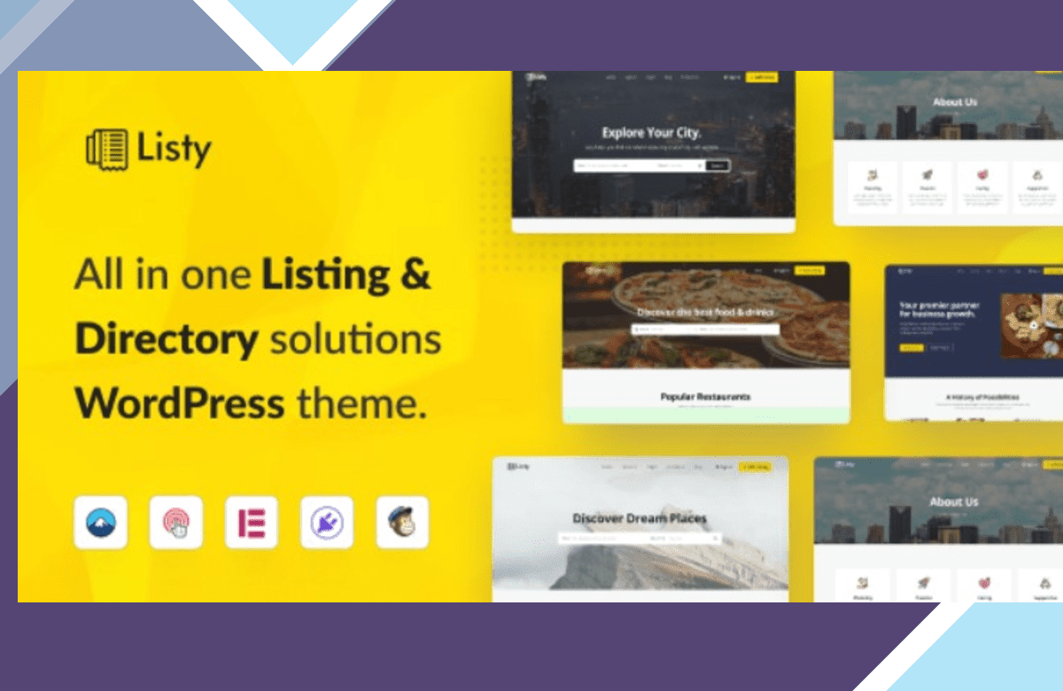 Listy – Listing and Directory Solutions WordPress Theme screenshot