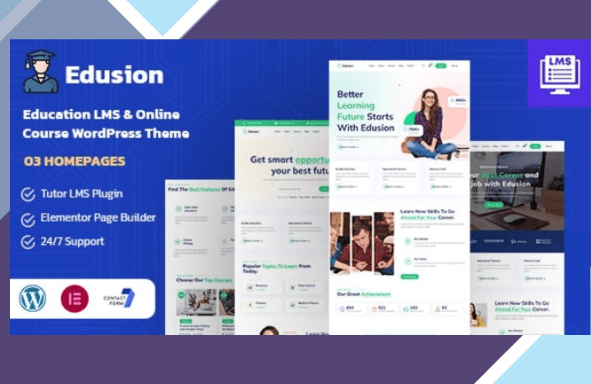 Edusion – Education LMS WordPress Theme screenshot