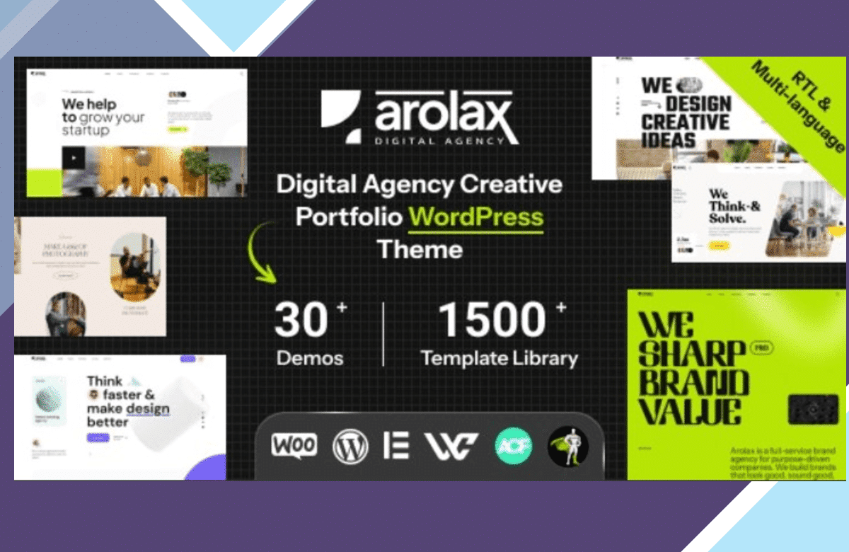 Arolax | Creative Digital Agency Theme screenshot